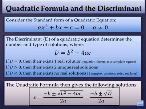 The Quadratic Formula Ppt