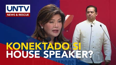 Sen Imee Marcos Nagsalita Sa Umano Y Koneksyon Ni Speaker Romualdez