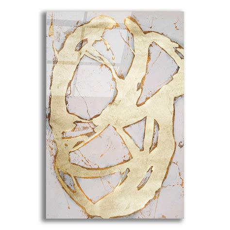 Epic Art Ace Of Spades In Gold Ii By Erin Ashley Acrylic Glass Wall Art 12x16