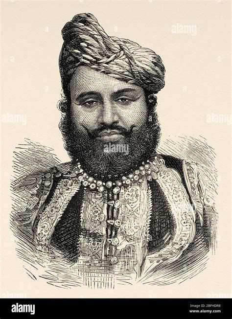 Portrait of Mohubut Khanjee Nawab of Junagarh or Junagadh, state of ...