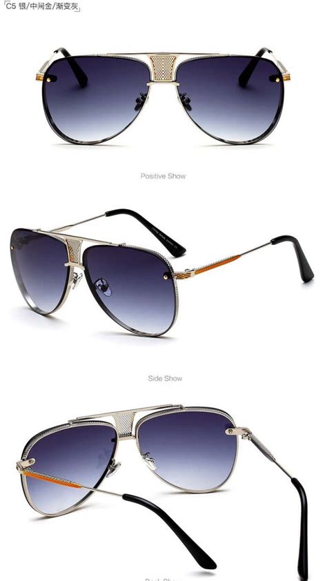 Retro Aviator Sunglasses Cop Style Classic Metal Frame