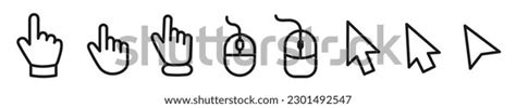 Vector Cursors Icons Click Set Stock Vector Royalty Free 2301492547