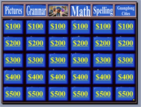 ESL Jeopardy Games - esladventure.com