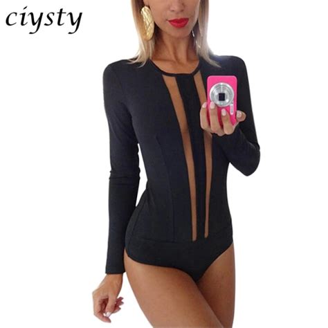 2017 New Fashion Summer Women Bodysuits Solid Sexy Hollow Out Skinny