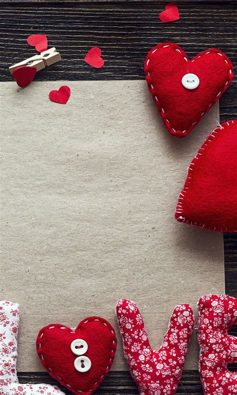 Red Hearts With Love Word On Clipboard 4k Hd Valentines Day Wallpapers