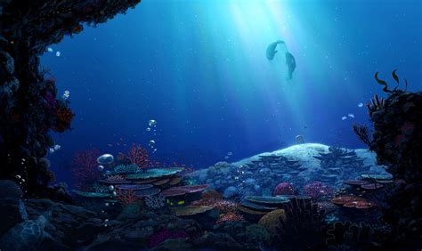 Download Fish Anime Underwater HD Wallpaper by ぺい