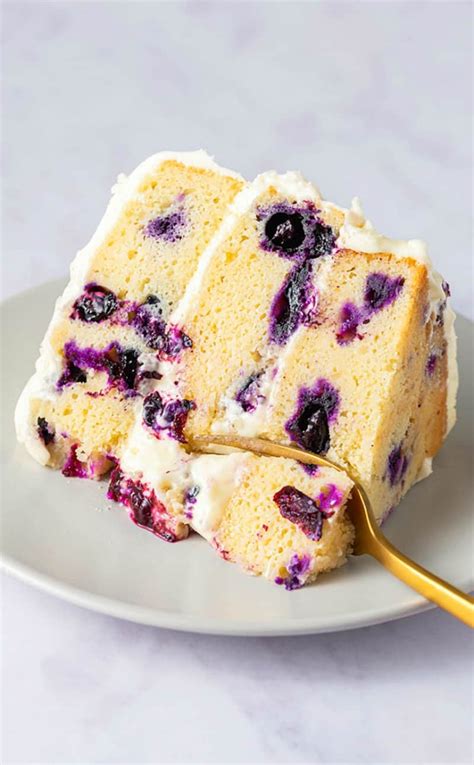 Lemon Blueberry Cake No Eggs No Butter No Milk Recipe