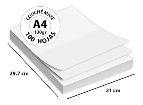 Papel Couche Mate A4 130 Gr 100 Hojas