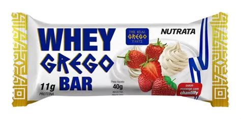 Suplemento em pó Nutrata Whey Grego proteínas Whey Grego sabor morango