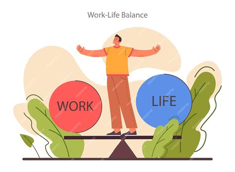 Premium Vector Work Life Balance Career And Personal Life Equality Modern Lifestyle Healthy