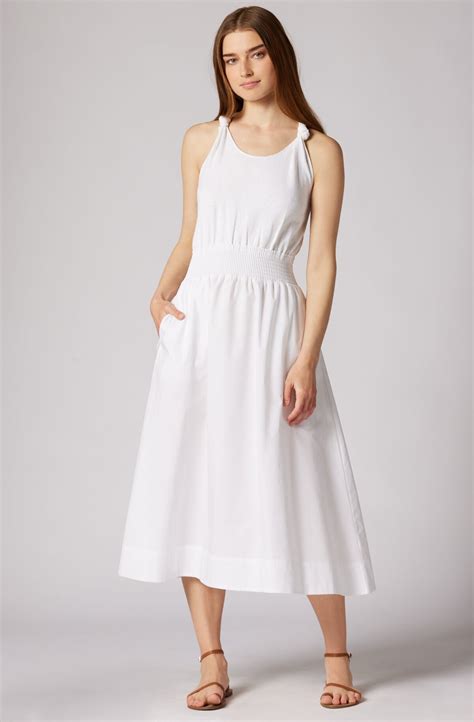 Joie Kenzie Midi Linen Dress White Editorialist