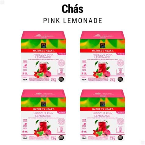 Kit 4 Caixas Nescafé Dolce Gusto Pink Lemonade Chá Hibisco