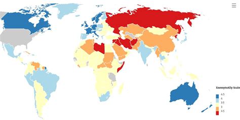 Who Americans See As Allies And Enemies Visualizing A Jan 28th Survey