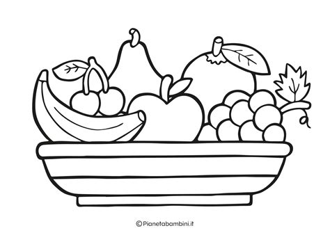 Cesto Di Frutta Da Colorare Tutto Disegni Disegni Outline Disegno