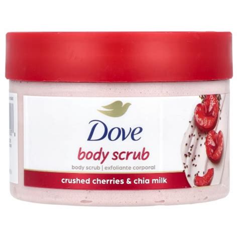 Dove Body Scrub Crushed Cherries And Chia Milk 10 5 Oz 298 G 10 5 Oz