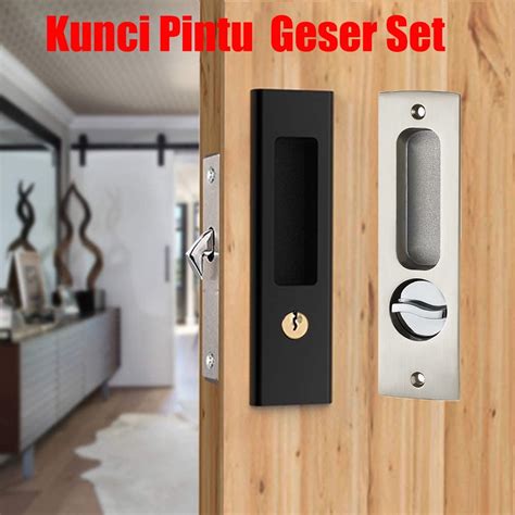 Jual Kunci Pintu Sliding Geser Set Invisible Sliding Door Lock Latch