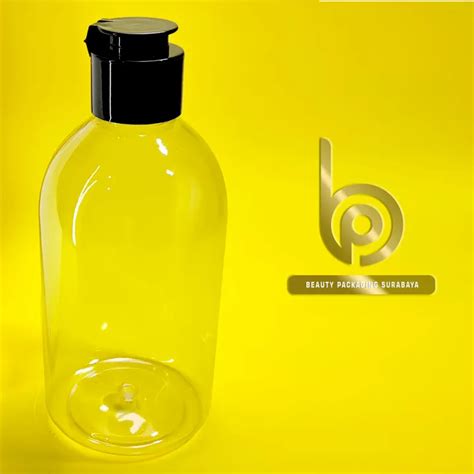 Botol Plastik 250ml Oval Bening Tutup Fliptop Jamur Hitam Lazada