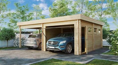 Wooden Carport with Garage for Sale | Summerhouse24