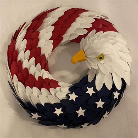 American Eagle Wreath Custom 4th Of July Decor Handmade Etsy