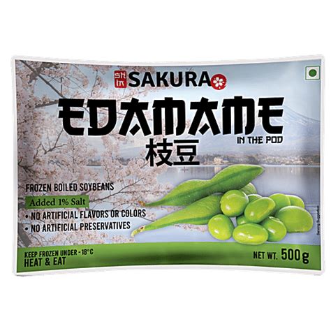 Buy Sakura Edamame In The Pod Frozen Boiled Soybeans Added 1 Salt No Preservatives Or