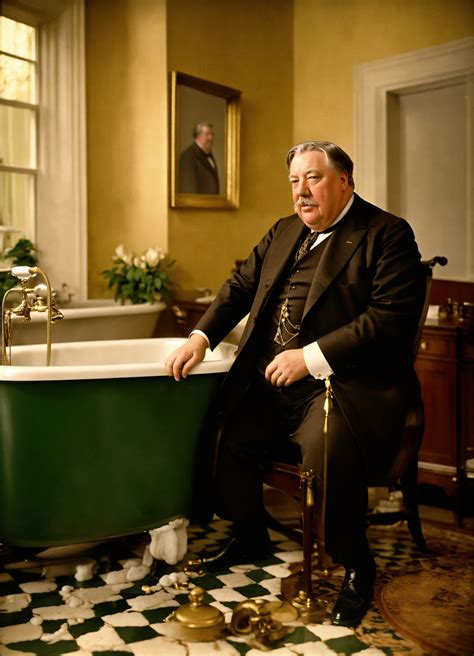 Lexica President William Howard Taft Stuck In Bath Tub At The White House