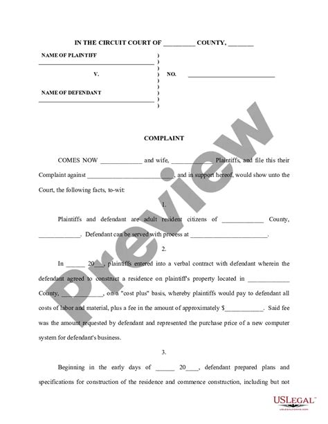 Delaware Complaint For Breach Of Verbal Or Oral Contract Complaint