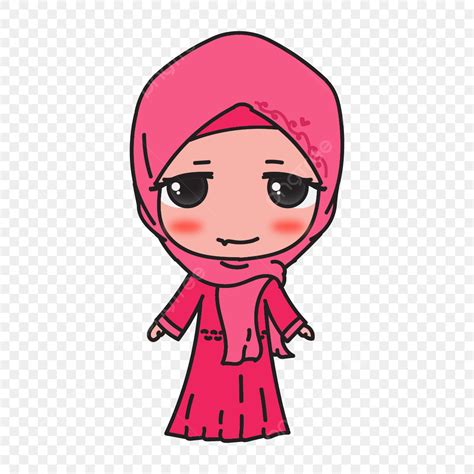 Gambar Karakter Lucu Muslimah Clipart Kartun Muslim Png Dan Vektor