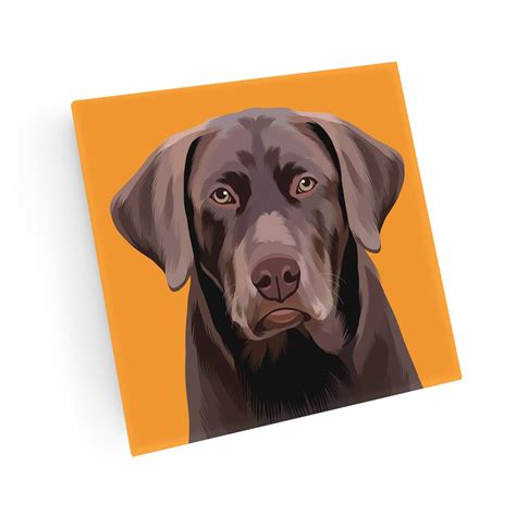 Set Of Chocolate Labrador Coasters Pet Lovers Market