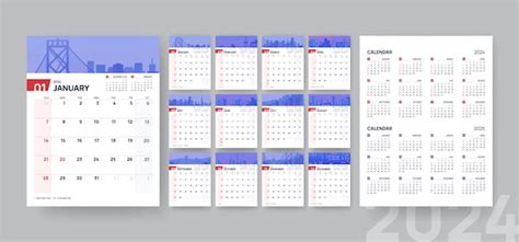 Plantilla De Calendario Mensual Vertical Para El A O Vector Premium