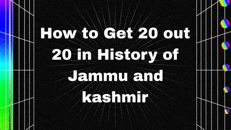 Important Mcqs On History Of J K For All Upcoming Jkssb Exams YouTube