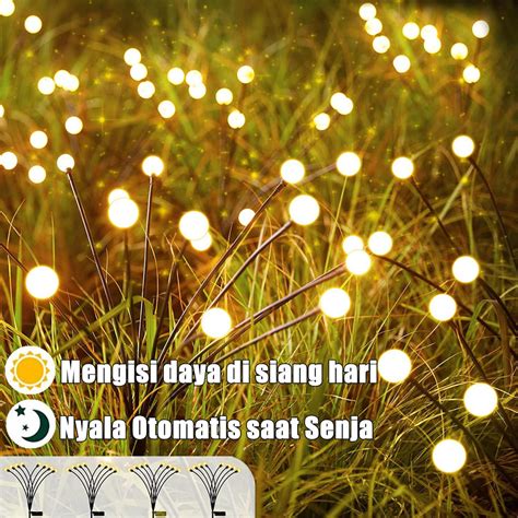 Jual Lampu Taman Tenaga Surya Lampu Rumput Surya Baru Led Wind Motion Firefly Light Outdoor