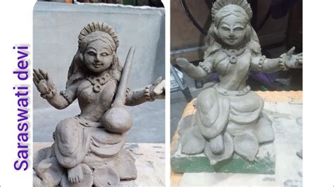 Small Saraswati Devi Murti Making Basant Panchami Special Saraswati