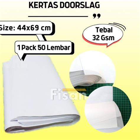 Jual Obral Istimewa Lembar Kertas Doorslag Besar X Doorslag