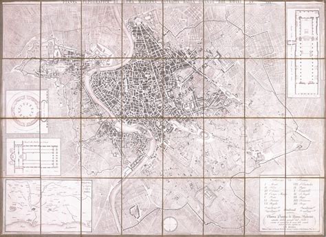 Mondaldini Venanzio Pianta Topografica Di Roma Moderna