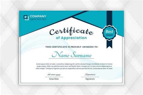 Modern Award Certificate Design Template Graphic By Creativeview