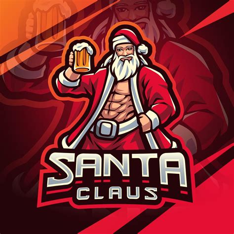 Santa Esport Mascot Logo Design 15643990 Vector Art At Vecteezy