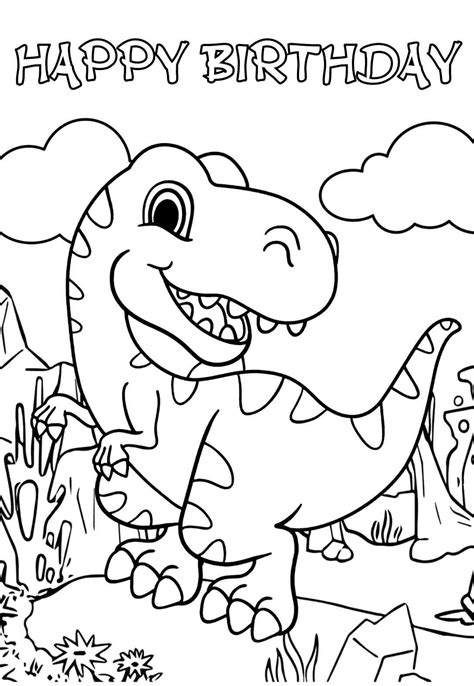 9 Dinosaur Printable Birthday Cards Free — Printbirthdaycards