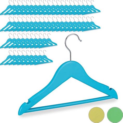 Relaxdays 60x Kledinghangers Kind Kinderkledinghangers Kleerhangers