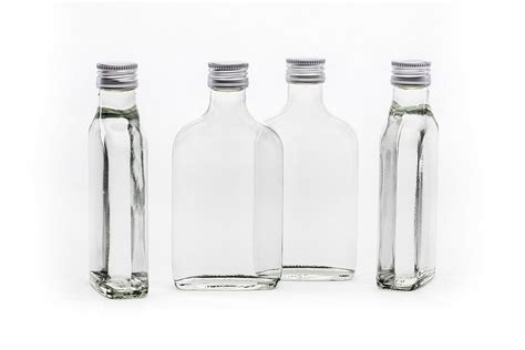 Buy Slkfactory Ml Glass Flask Bottles With Screw Tops Pcs