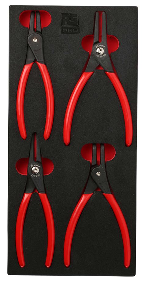 Rs Pro Rs Pro 4 Piece Circlip Plier Set 300 Mm Overall 833 5929