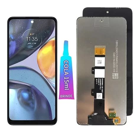 Display Tela Touch Frontal Lcd Moto G22 Xt2231 Sem Aro Nf Displays E