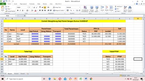 Cara Membuat Slip Gaji Excel Dengan Rumus Vlookup Dan If