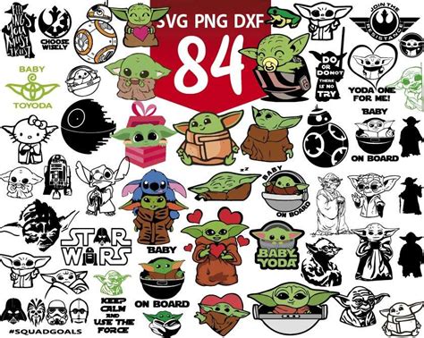 Baby Yoda Svg Bundle Designs UPP376 UPPLOP Graphics Resources