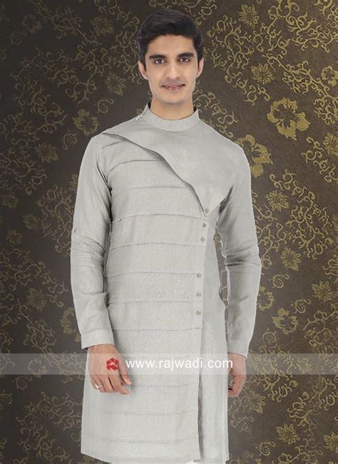 Pale Grey Linen Kurta ‎rajwadi‬ Menswear Mensfashion Suit ‎feelroyal‬ ‪ ‎menskurta