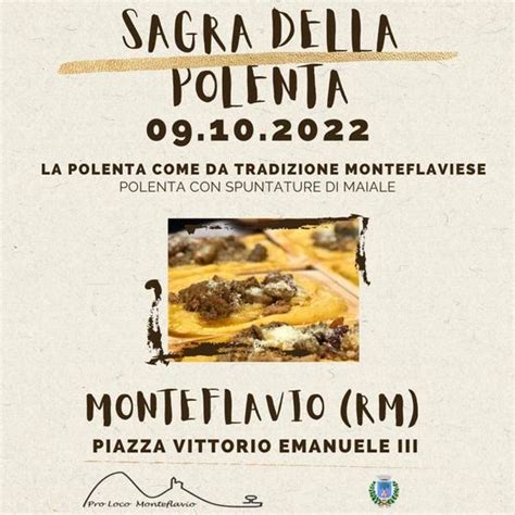 Sagra Della Polenta A Monteflavio 2022