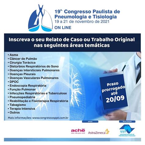 Inscreva seu Trabalho até 20 09 prazo prorrogado 19 Congresso