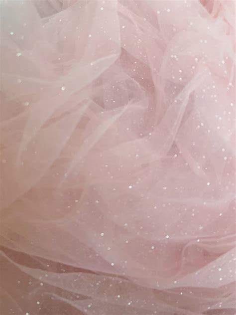 Sparkle Pink Tulle Fabric With Glitters For Dress Tulle With Shimmer