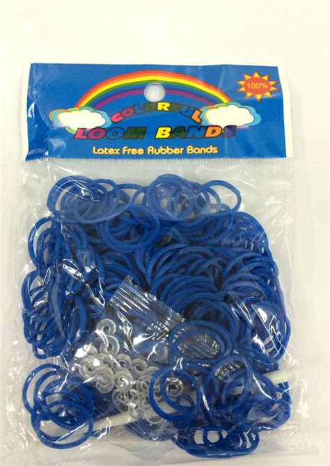 Loom Bands 1 x BLUE Rubber Bands Bags Bracelet Making Kids Girls DIY TOY