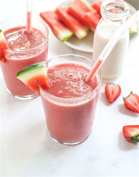 Fresh Watermelon Smoothie Detoxinista