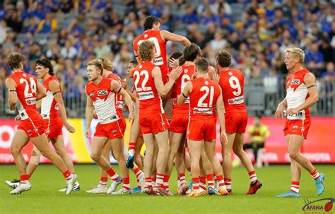 West Coast Vs Sydney Round 5 2022 Optus Stadium Afana